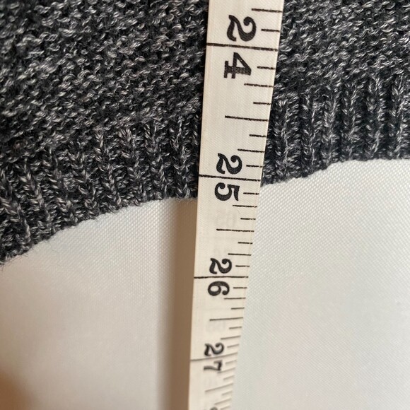 Pure Jill Textured Soft Light Knit Black White Flecks Crew Neck Pullover Size M - Picture 9 of 11